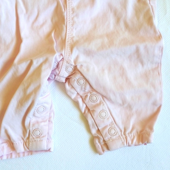 george pastel pink overalls with ruffle detail 3 months baby girl - Picture 3 of 6
